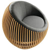 Attractive round chair on low revolving base